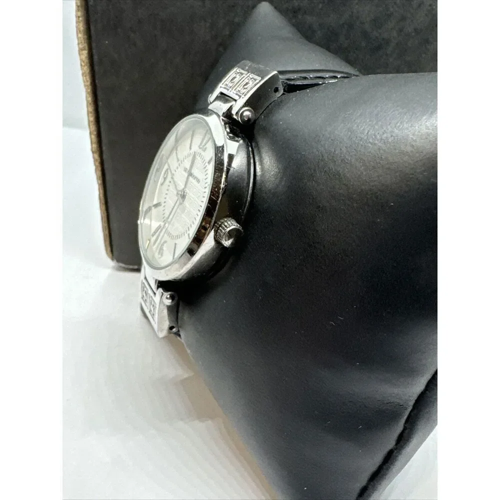 Liz Claiborne LC1013 Women's Black Leather Analog Dial Quartz Wrist Watch JNA190